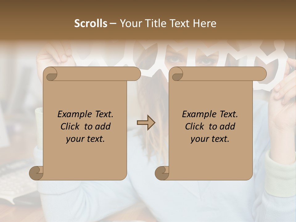 Officeinterior Paper Twopeople PowerPoint Template