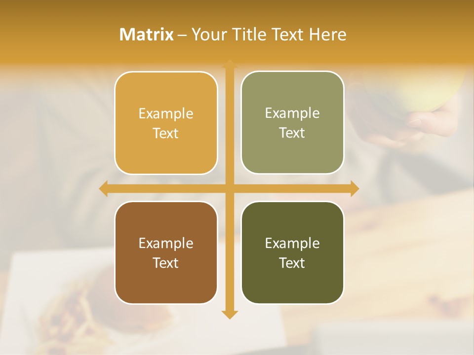 Man Officeworker Fastfood PowerPoint Template