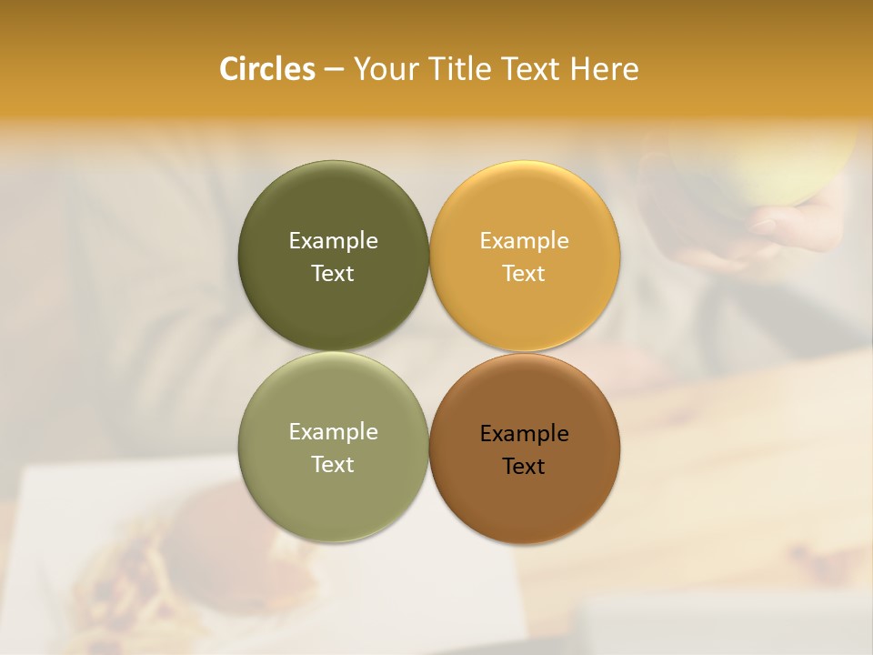 Man Officeworker Fastfood PowerPoint Template