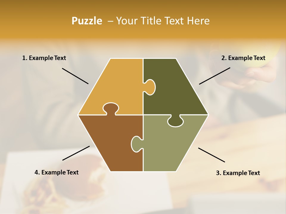 Man Officeworker Fastfood PowerPoint Template