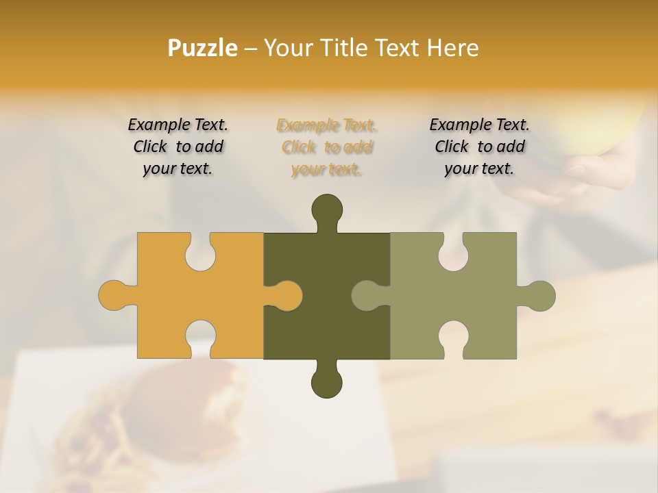 Man Officeworker Fastfood PowerPoint Template