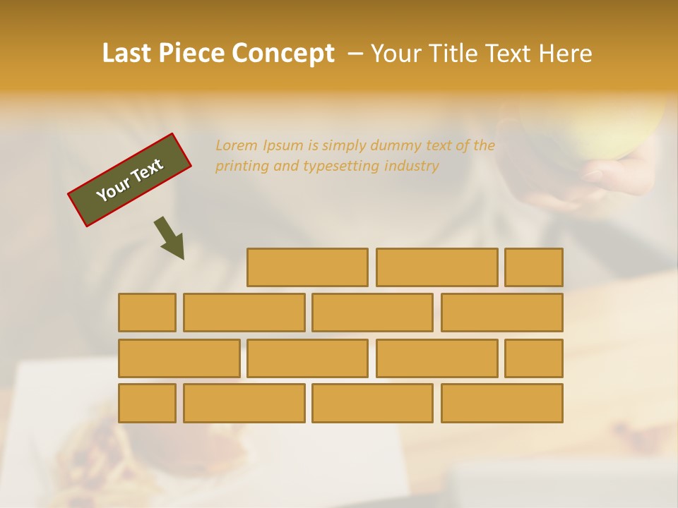 Man Officeworker Fastfood PowerPoint Template