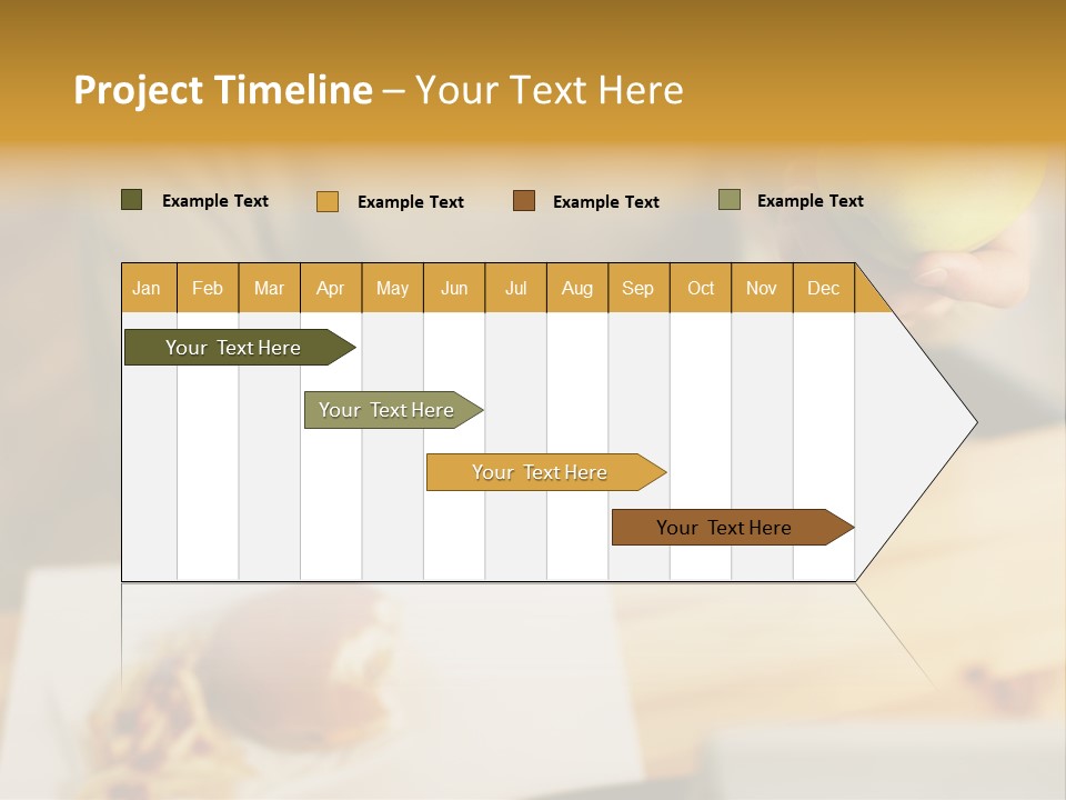 Man Officeworker Fastfood PowerPoint Template
