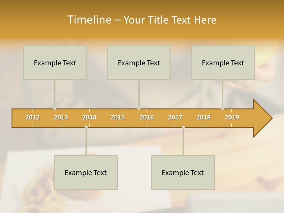 Man Officeworker Fastfood PowerPoint Template