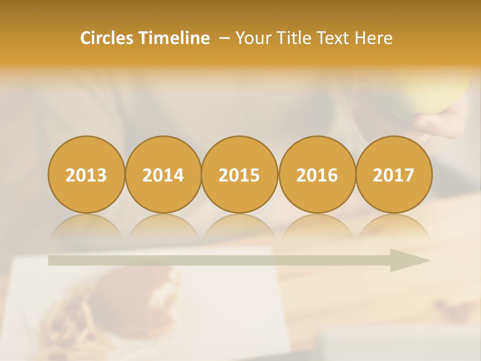 Man Officeworker Fastfood PowerPoint Template