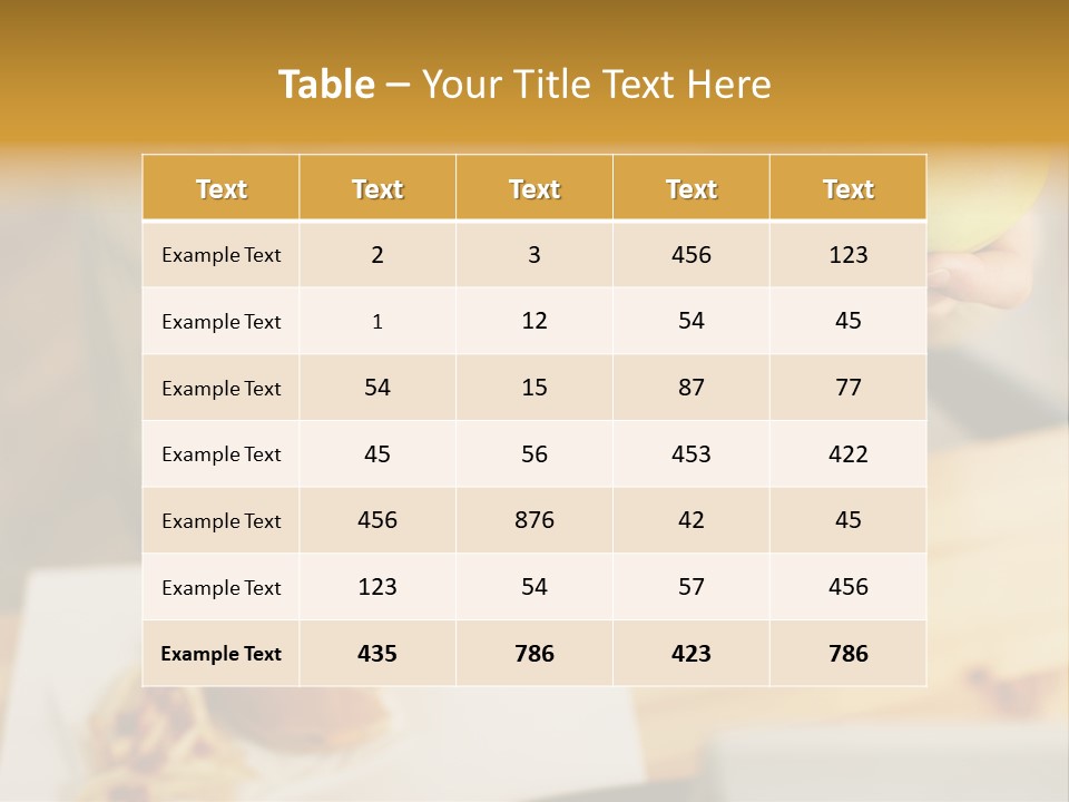 Man Officeworker Fastfood PowerPoint Template
