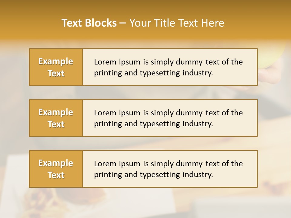 Man Officeworker Fastfood PowerPoint Template