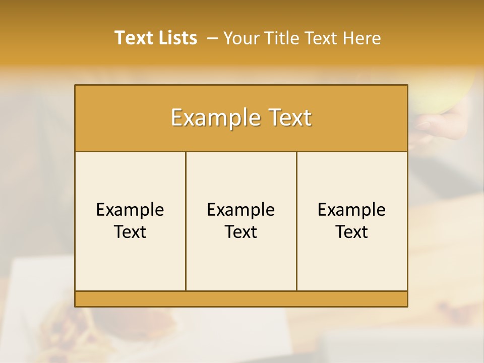 Man Officeworker Fastfood PowerPoint Template