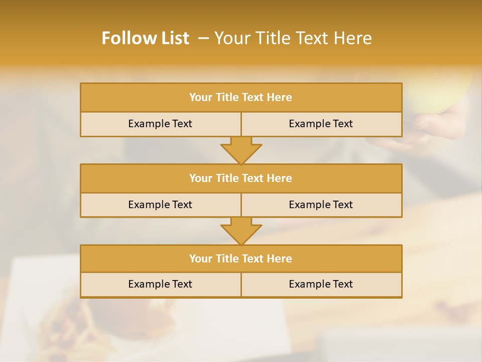 Man Officeworker Fastfood PowerPoint Template