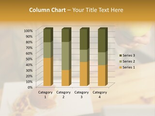 Man Officeworker Fastfood PowerPoint Template