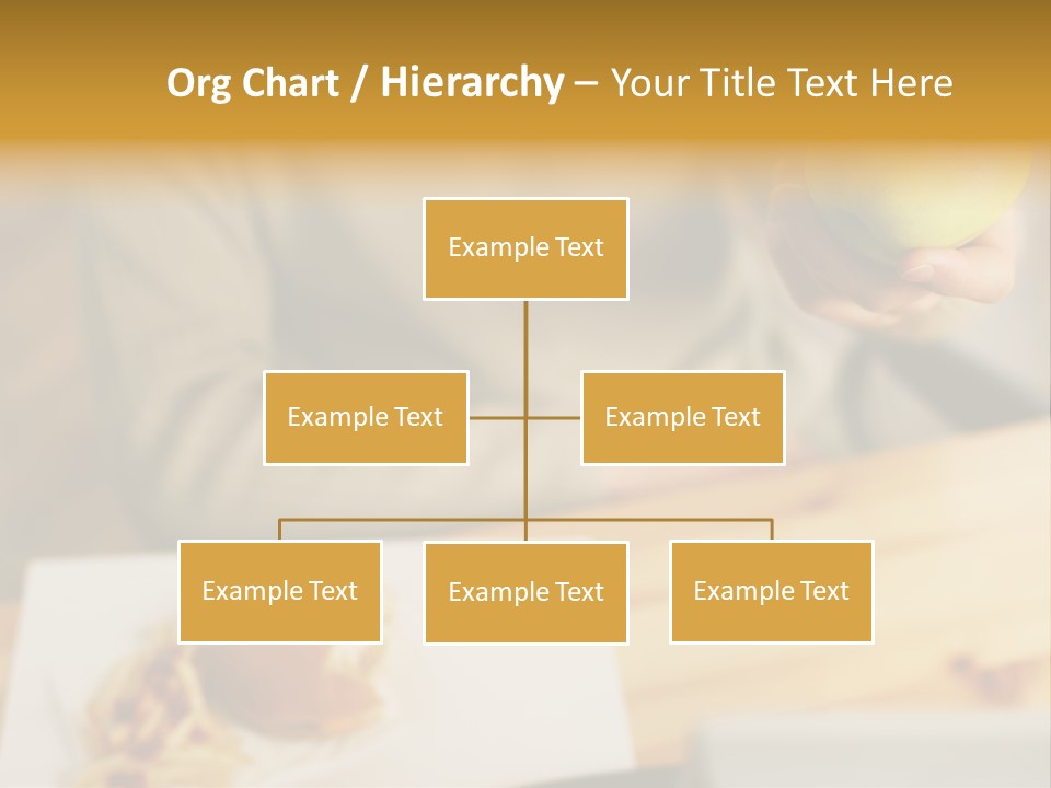 Man Officeworker Fastfood PowerPoint Template