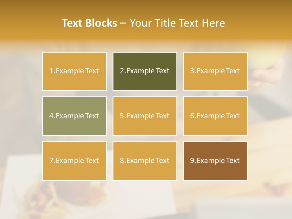 Man Officeworker Fastfood PowerPoint Template