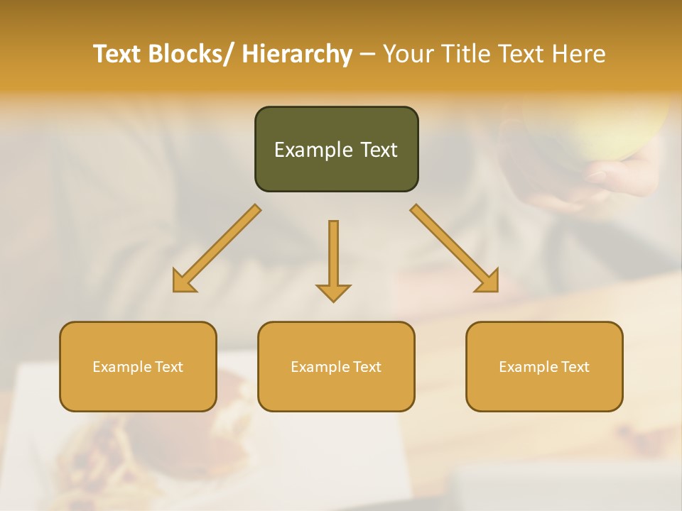 Man Officeworker Fastfood PowerPoint Template