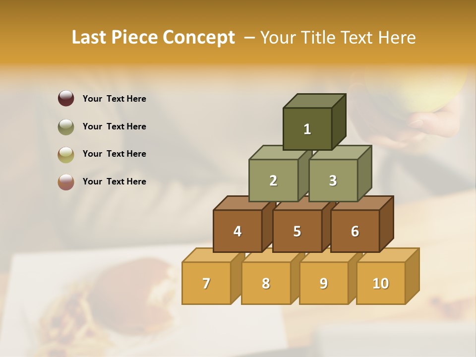 Man Officeworker Fastfood PowerPoint Template