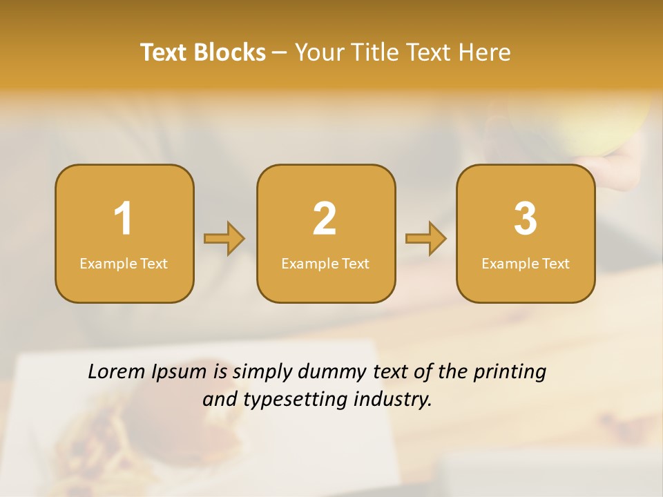 Man Officeworker Fastfood PowerPoint Template