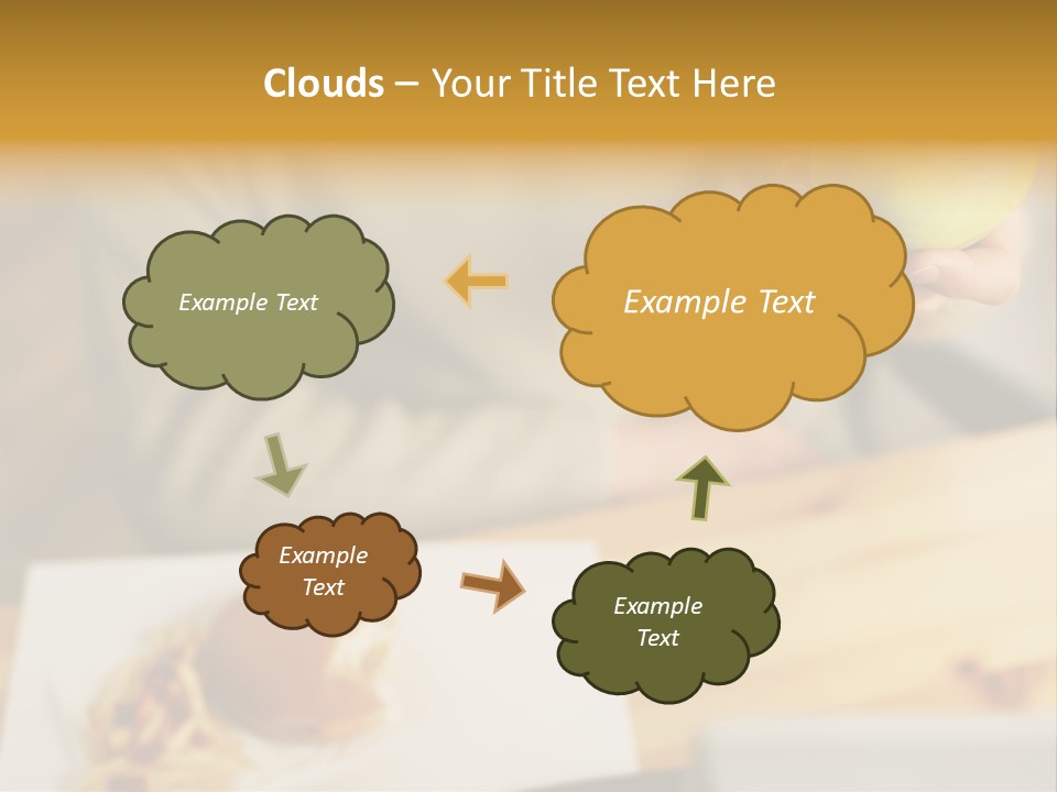 Man Officeworker Fastfood PowerPoint Template