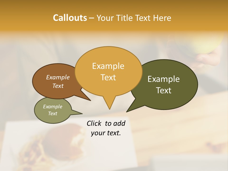 Man Officeworker Fastfood PowerPoint Template