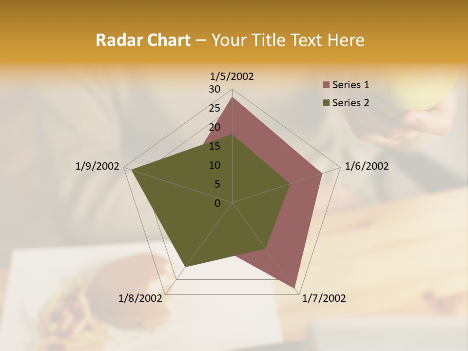 Man Officeworker Fastfood PowerPoint Template