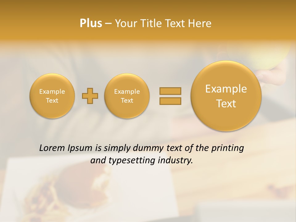 Man Officeworker Fastfood PowerPoint Template