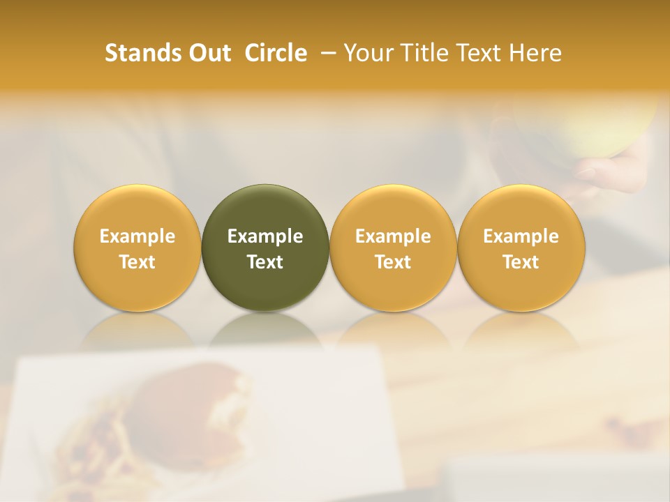 Man Officeworker Fastfood PowerPoint Template