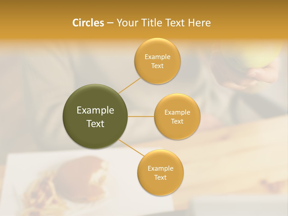 Man Officeworker Fastfood PowerPoint Template