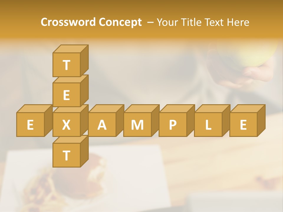 Man Officeworker Fastfood PowerPoint Template