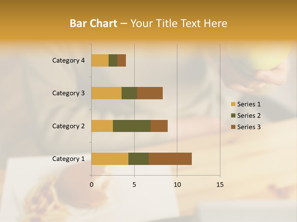 Man Officeworker Fastfood PowerPoint Template