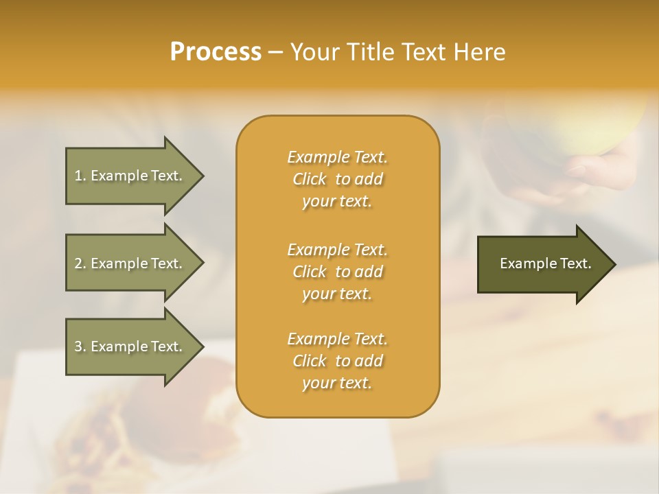 Man Officeworker Fastfood PowerPoint Template