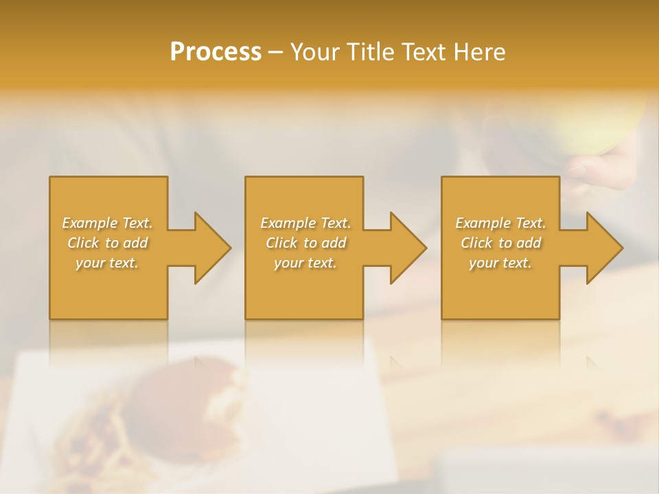 Man Officeworker Fastfood PowerPoint Template