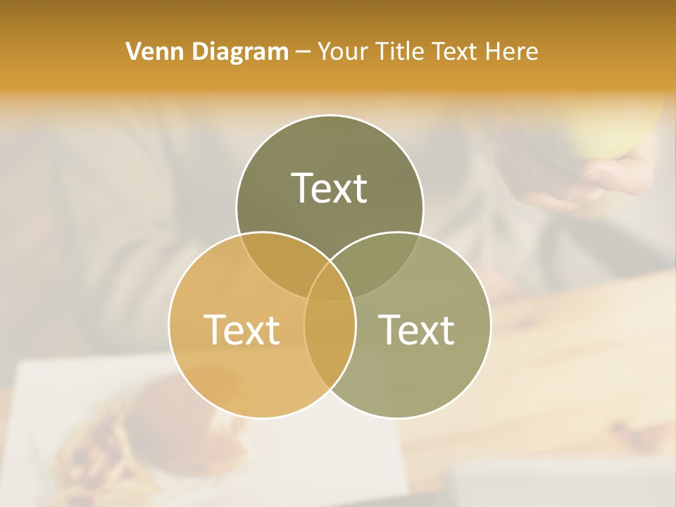 Man Officeworker Fastfood PowerPoint Template