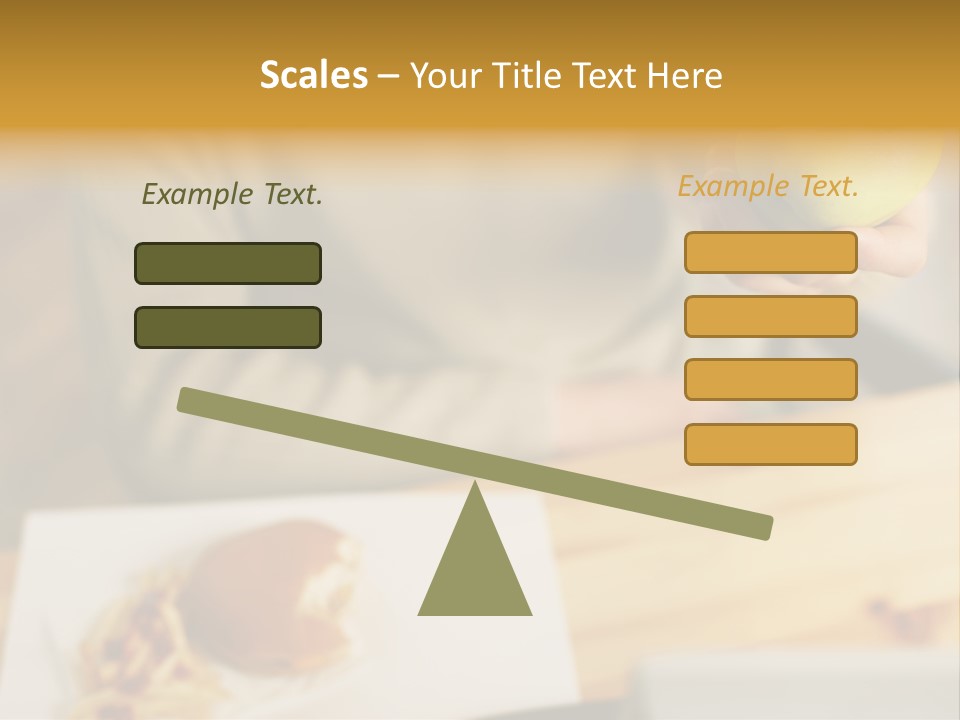 Man Officeworker Fastfood PowerPoint Template