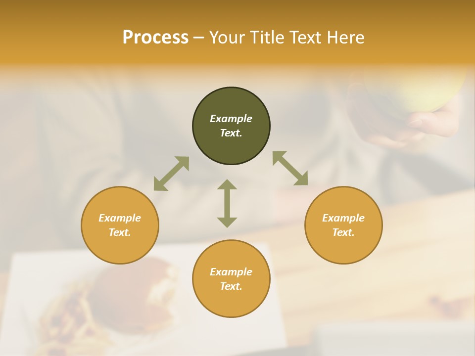 Man Officeworker Fastfood PowerPoint Template