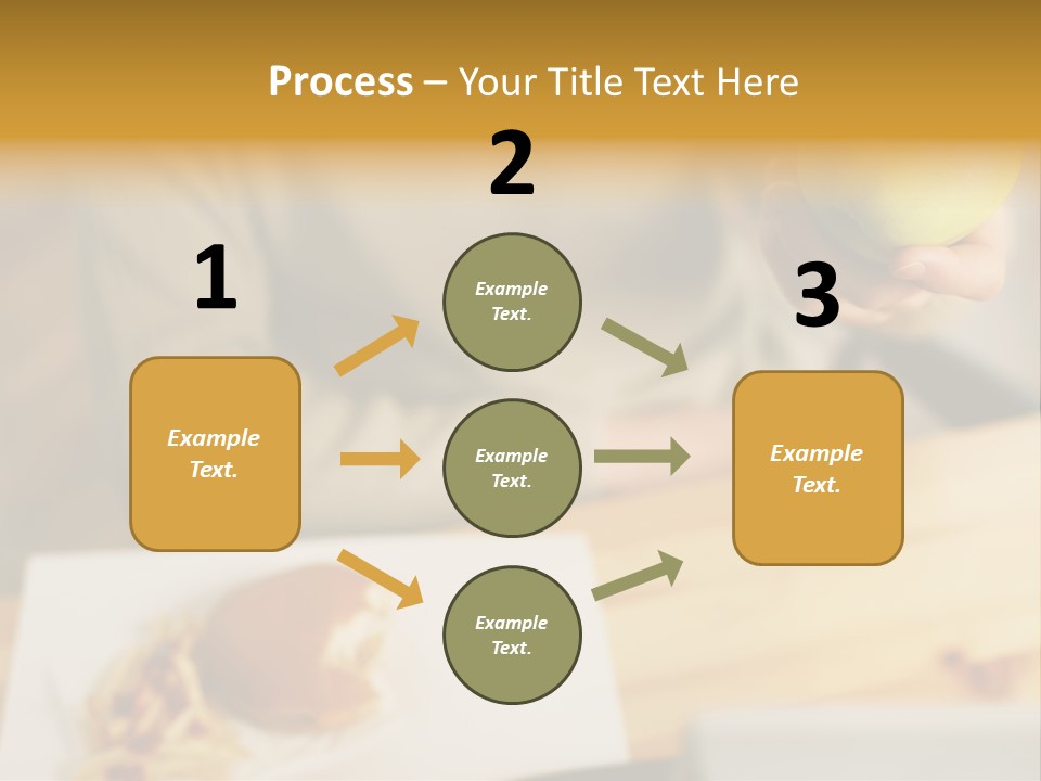 Man Officeworker Fastfood PowerPoint Template