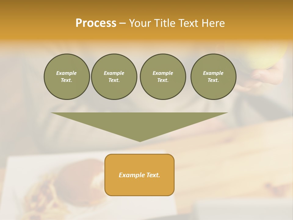 Man Officeworker Fastfood PowerPoint Template