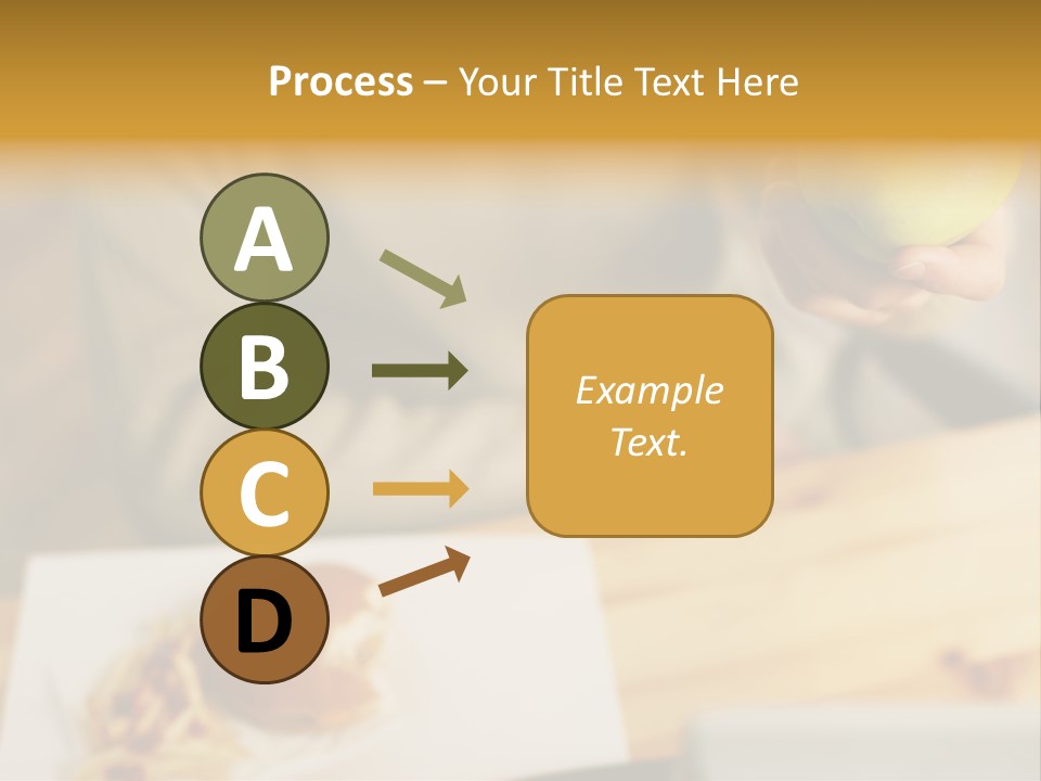 Man Officeworker Fastfood PowerPoint Template