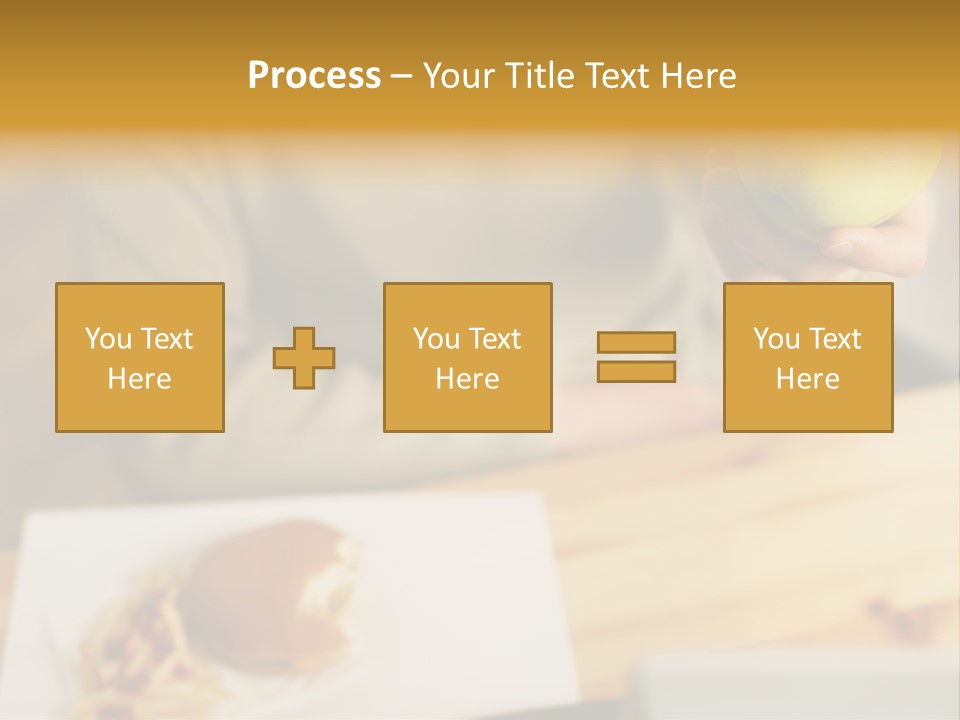 Man Officeworker Fastfood PowerPoint Template