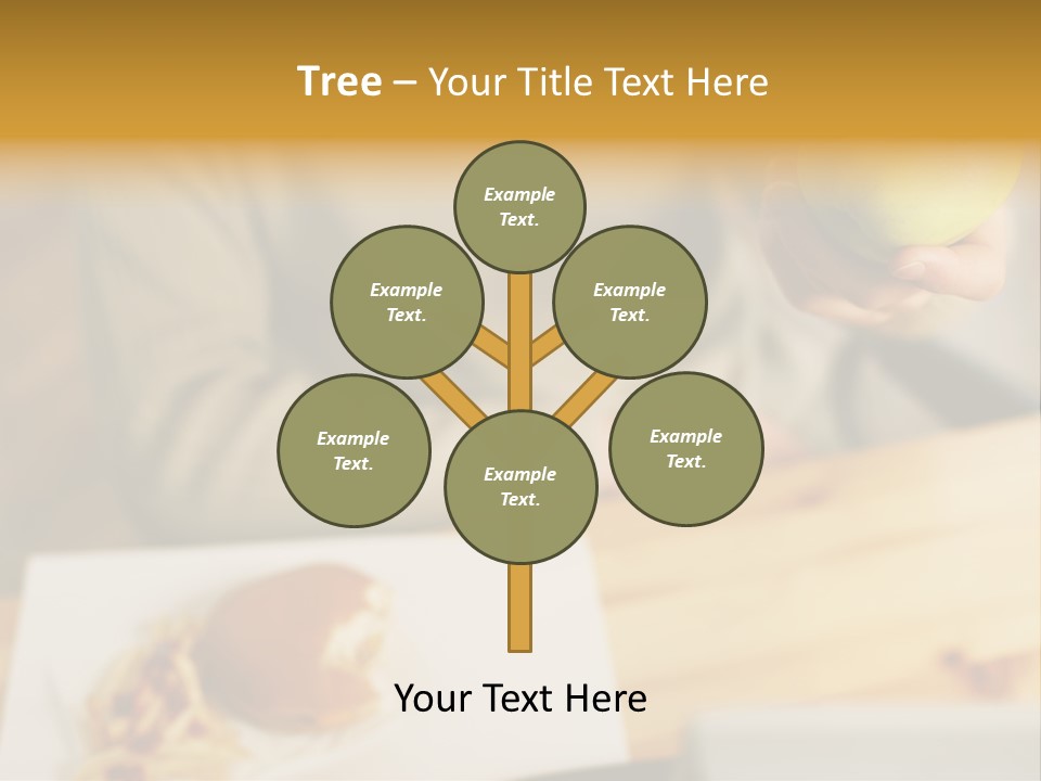 Man Officeworker Fastfood PowerPoint Template