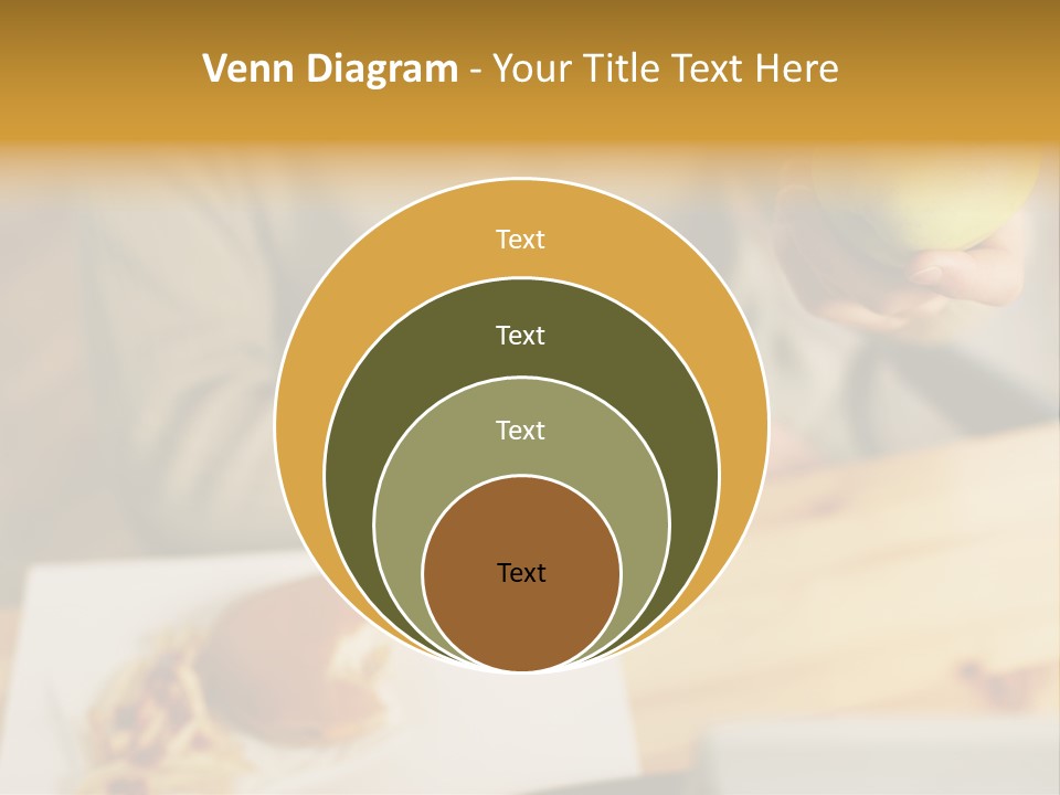 Man Officeworker Fastfood PowerPoint Template
