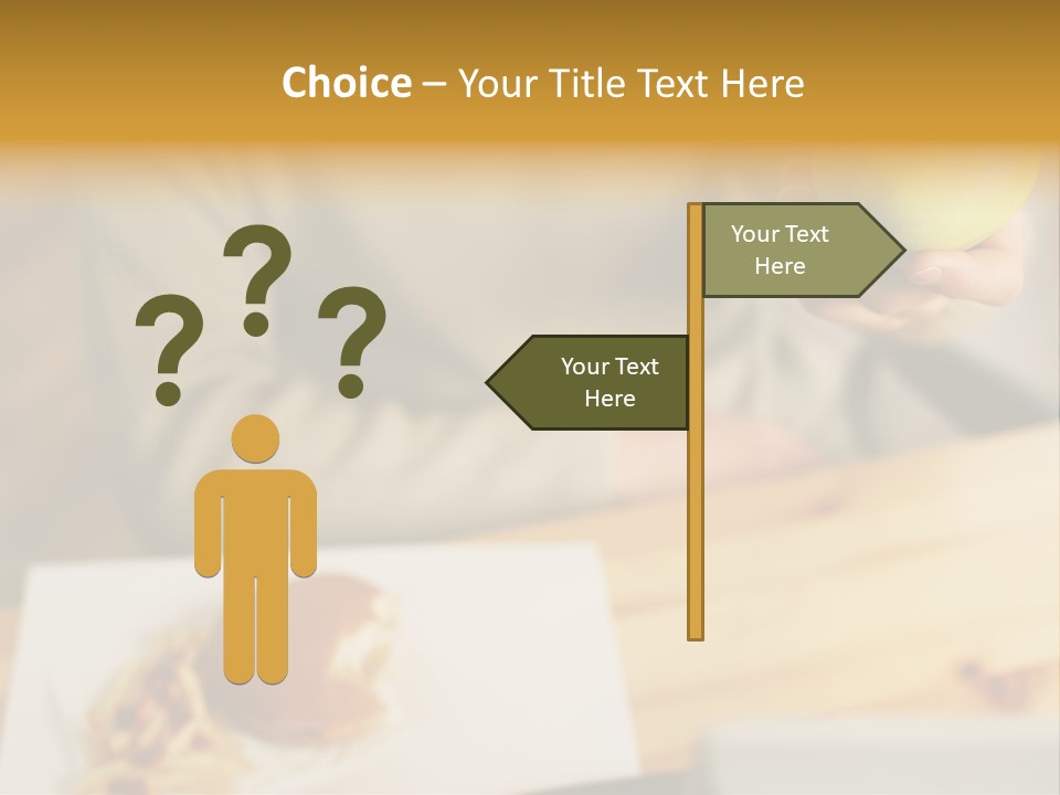 Man Officeworker Fastfood PowerPoint Template