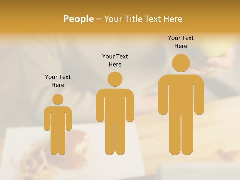 Man Officeworker Fastfood PowerPoint Template