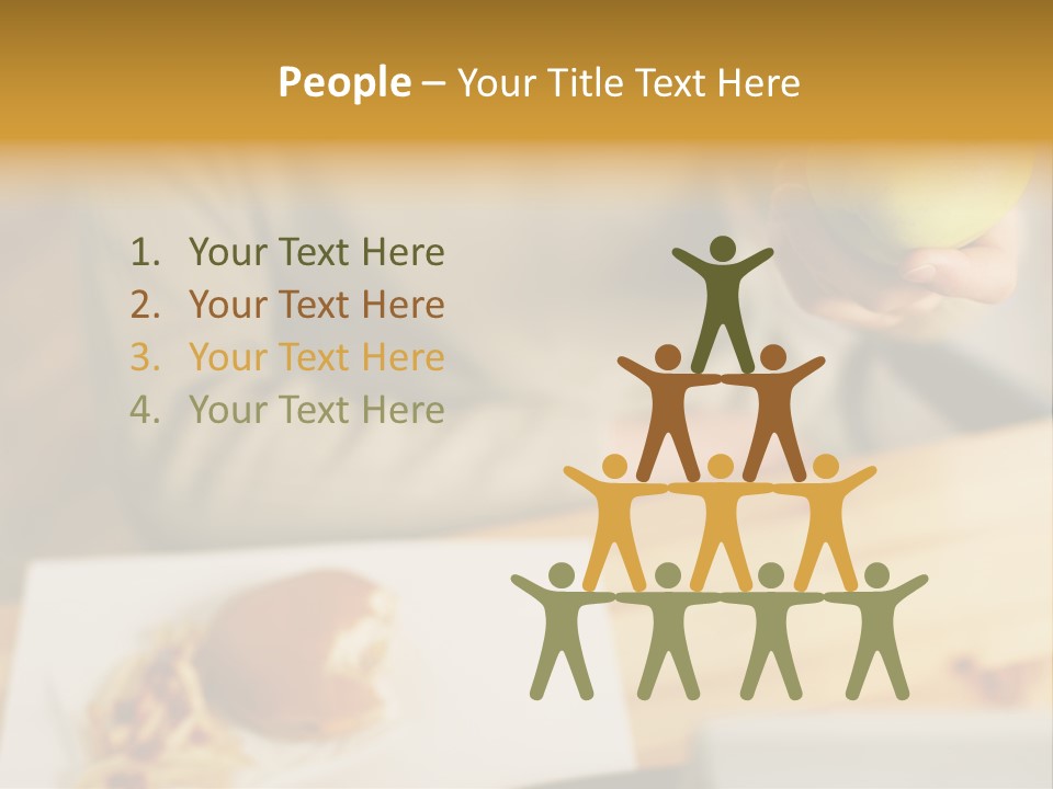 Man Officeworker Fastfood PowerPoint Template