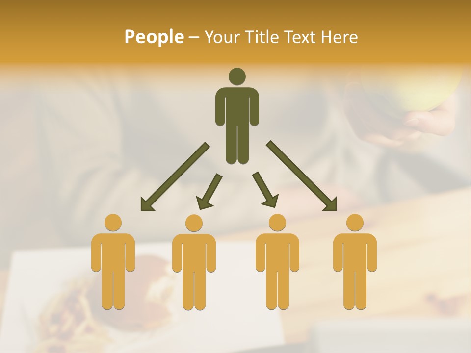 Man Officeworker Fastfood PowerPoint Template