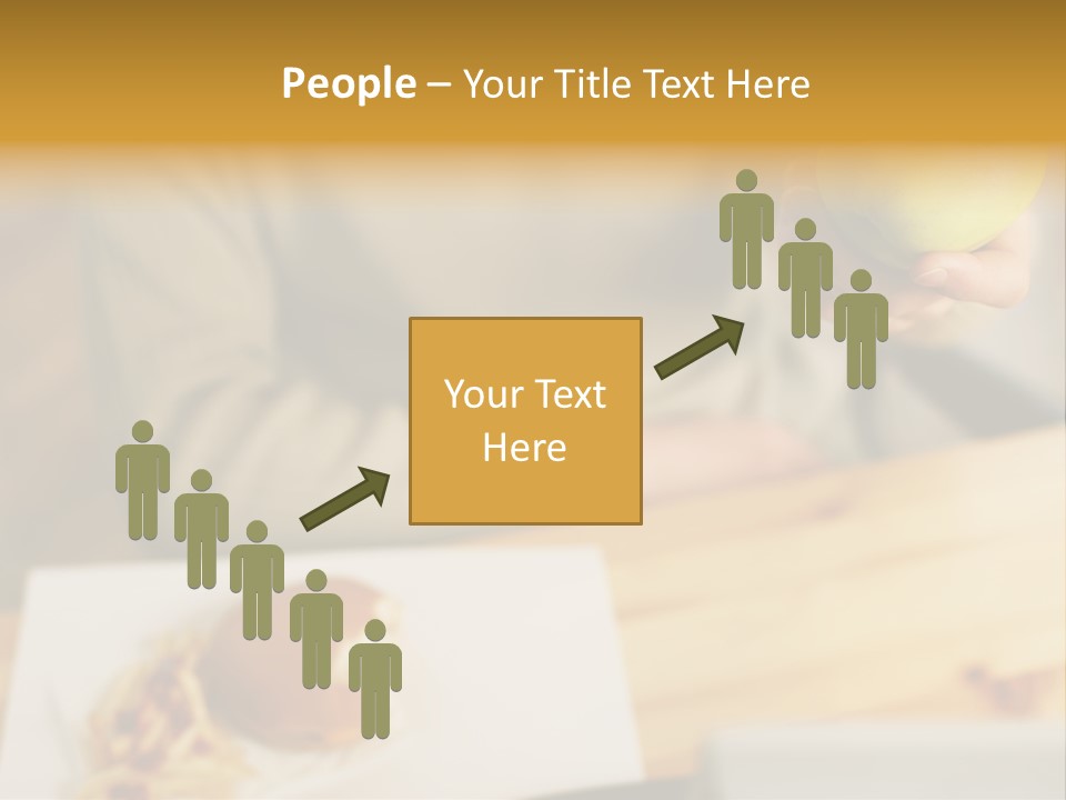 Man Officeworker Fastfood PowerPoint Template