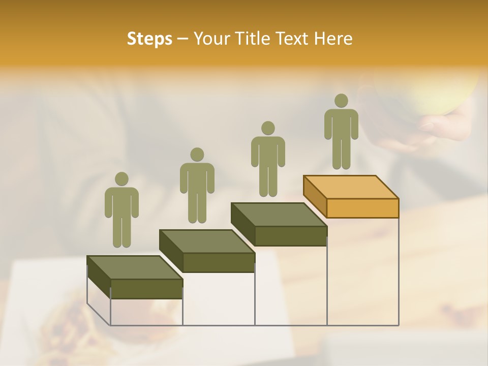 Man Officeworker Fastfood PowerPoint Template