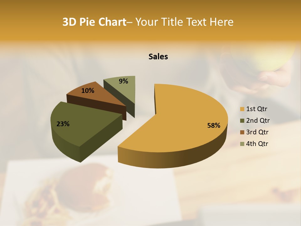 Man Officeworker Fastfood PowerPoint Template