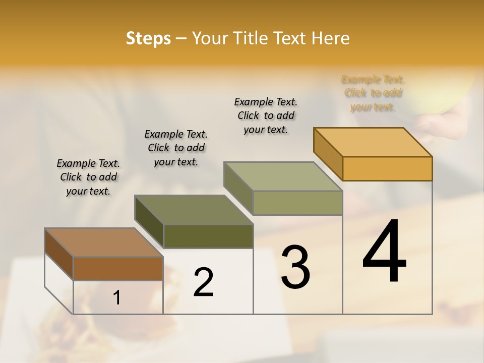 Man Officeworker Fastfood PowerPoint Template