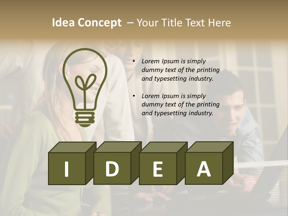 Print Thought Images PowerPoint Template