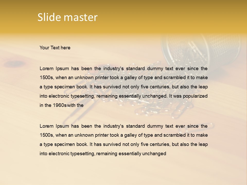 Rotary Card File On A Desk PowerPoint Template