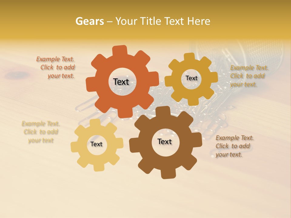 Rotary Card File On A Desk PowerPoint Template