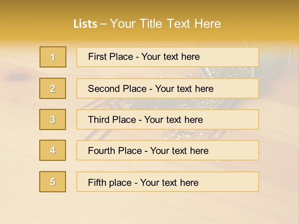 Rotary Card File On A Desk PowerPoint Template